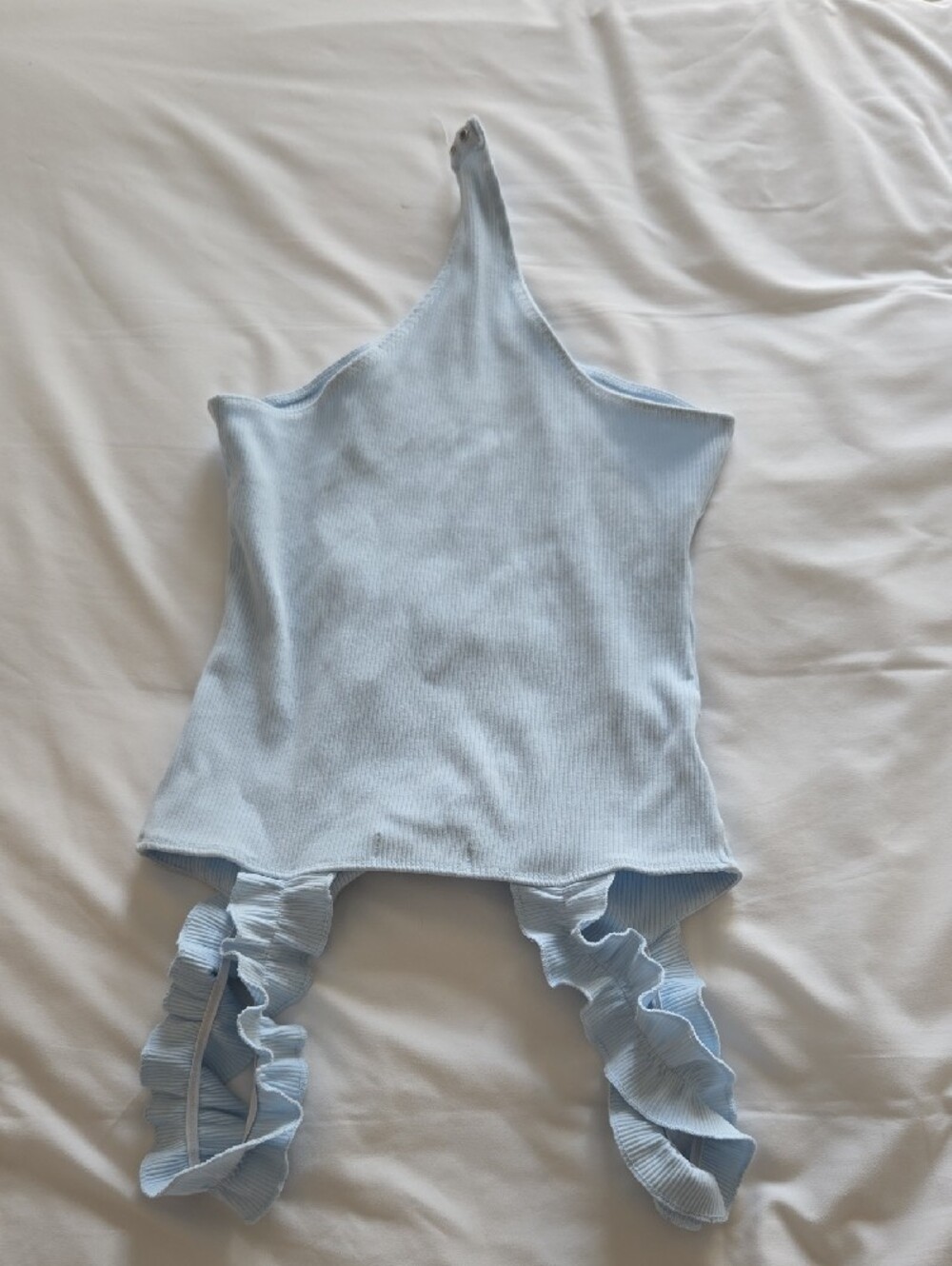 Light Blue Ribbed Bodysuit - Picture 2 of 2